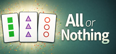 All or Nothing: three geometric pattern cards beside the game title